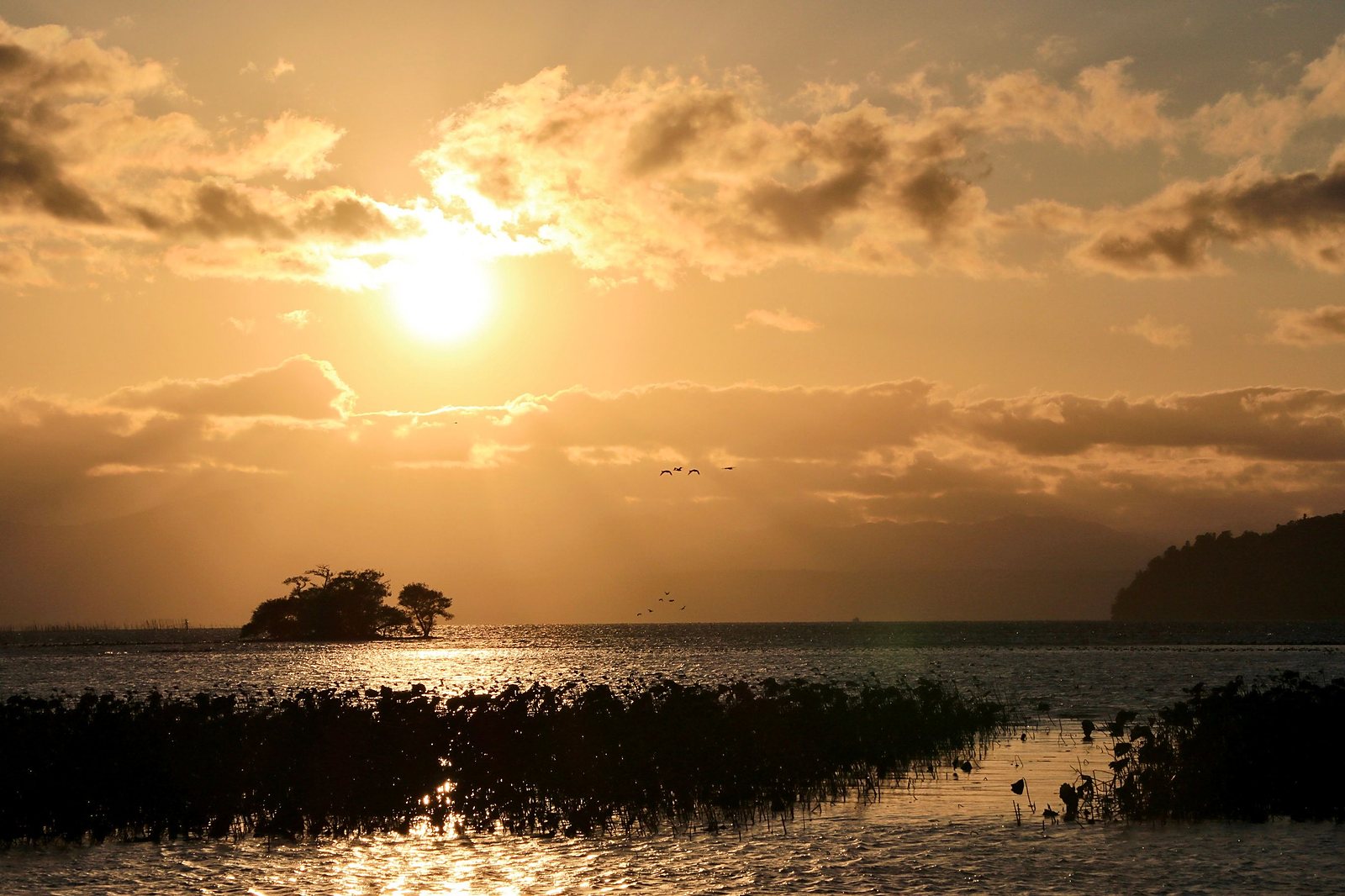 Lake Biwa — sunset glow