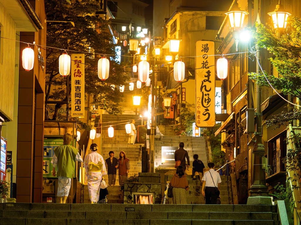 Ikaho stone-step onsen street — free time